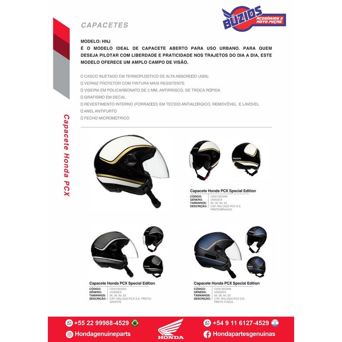 C0501602055 Capacete Honda PCX Special Edition Original